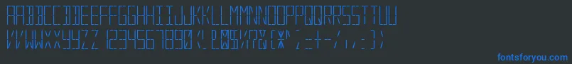 DigitalSystem Font – Blue Fonts on Black Background