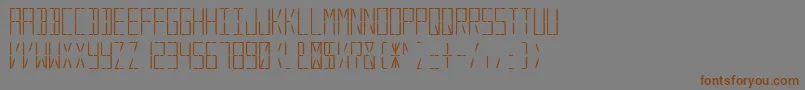 Шрифт DigitalSystem – коричневые шрифты на сером фоне