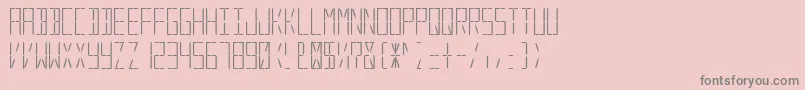 DigitalSystem Font – Gray Fonts on Pink Background