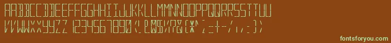 Шрифт DigitalSystem – зелёные шрифты на коричневом фоне