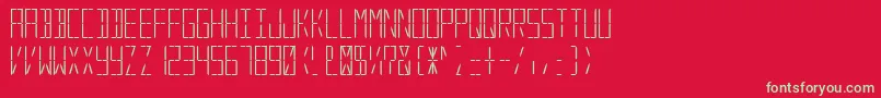 DigitalSystem Font – Green Fonts on Red Background