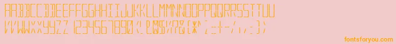 DigitalSystem Font – Orange Fonts on Pink Background