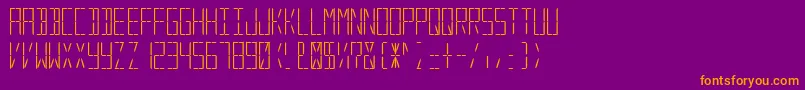 DigitalSystem Font – Orange Fonts on Purple Background