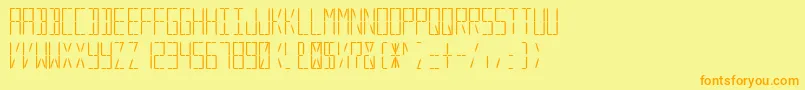 DigitalSystem Font – Orange Fonts on Yellow Background