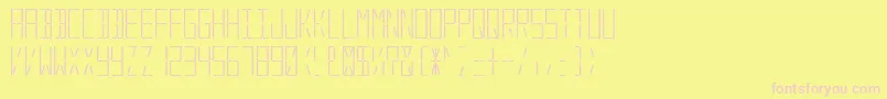 DigitalSystem Font – Pink Fonts on Yellow Background