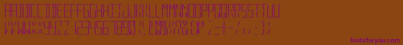 Шрифт DigitalSystem – фиолетовые шрифты на коричневом фоне