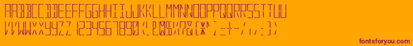 DigitalSystem Font – Purple Fonts on Orange Background