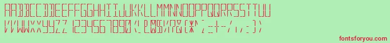 DigitalSystem Font – Red Fonts on Green Background