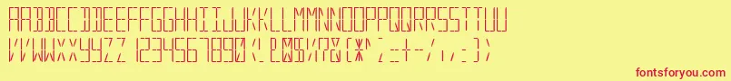 DigitalSystem Font – Red Fonts on Yellow Background