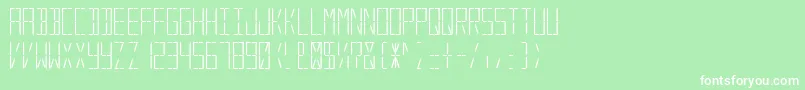 DigitalSystem-fontti – valkoiset fontit vihreällä taustalla
