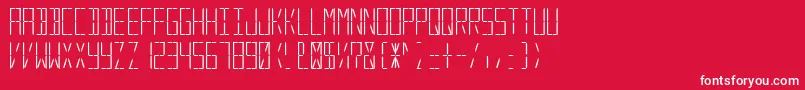 DigitalSystem Font – White Fonts on Red Background