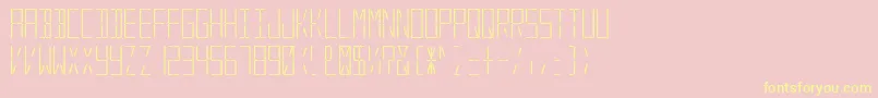 DigitalSystem Font – Yellow Fonts on Pink Background