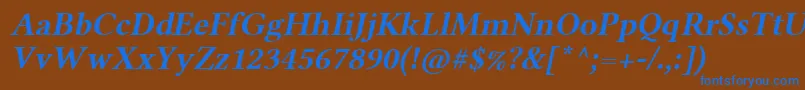 LinlibertineAbl Font – Blue Fonts on Brown Background