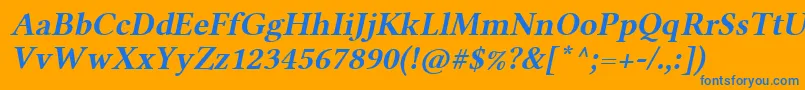 LinlibertineAbl Font – Blue Fonts on Orange Background