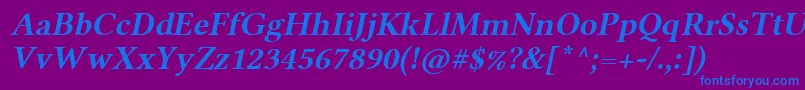 LinlibertineAbl Font – Blue Fonts on Purple Background