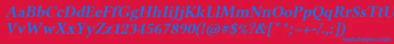 LinlibertineAbl Font – Blue Fonts on Red Background