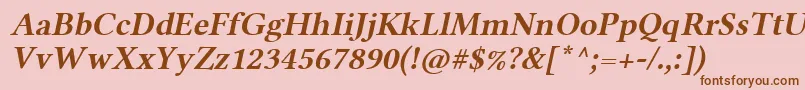 LinlibertineAbl Font – Brown Fonts on Pink Background