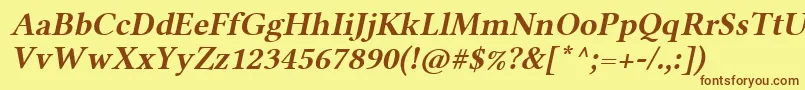 LinlibertineAbl Font – Brown Fonts on Yellow Background