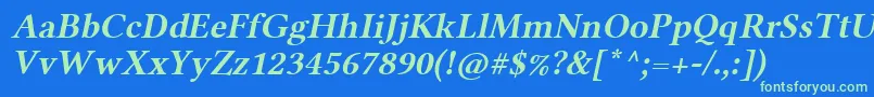 LinlibertineAbl Font – Green Fonts on Blue Background