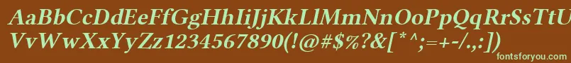 LinlibertineAbl Font – Green Fonts on Brown Background