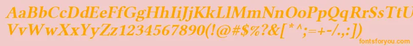 LinlibertineAbl Font – Orange Fonts on Pink Background