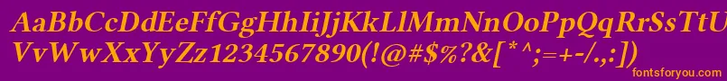 LinlibertineAbl Font – Orange Fonts on Purple Background