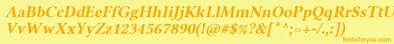 LinlibertineAbl Font – Orange Fonts on Yellow Background