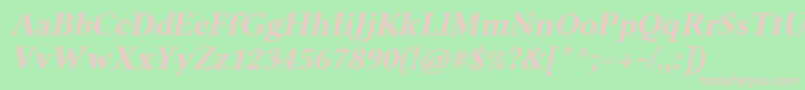 LinlibertineAbl Font – Pink Fonts on Green Background