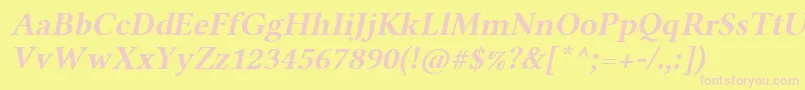 LinlibertineAbl Font – Pink Fonts on Yellow Background