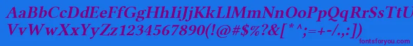 LinlibertineAbl Font – Purple Fonts on Blue Background