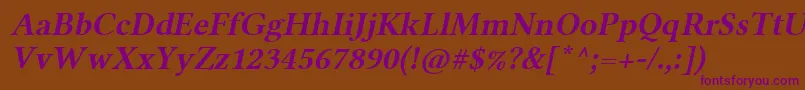 LinlibertineAbl Font – Purple Fonts on Brown Background