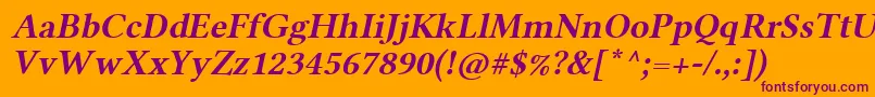 LinlibertineAbl Font – Purple Fonts on Orange Background