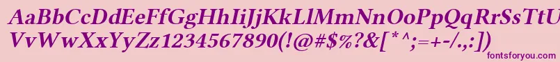 LinlibertineAbl Font – Purple Fonts on Pink Background