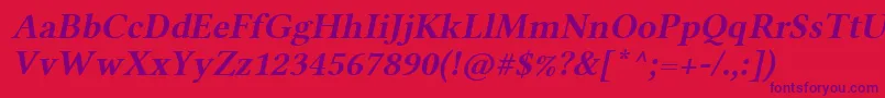 LinlibertineAbl Font – Purple Fonts on Red Background