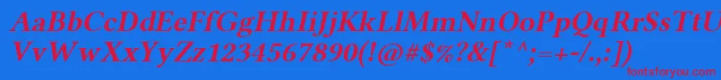 LinlibertineAbl Font – Red Fonts on Blue Background