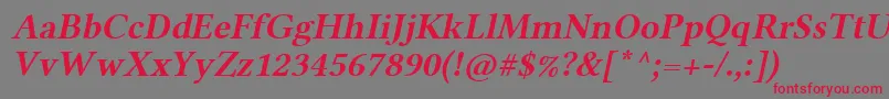 フォントLinlibertineAbl – 赤い文字の灰色の背景