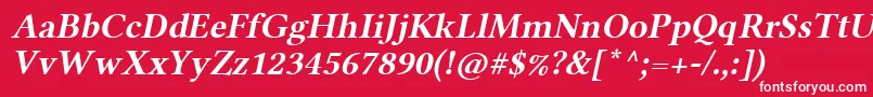 Шрифт LinlibertineAbl – белые шрифты на красном фоне