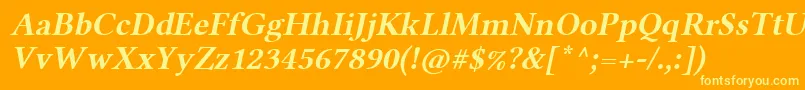 LinlibertineAbl Font – Yellow Fonts on Orange Background