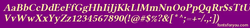 LinlibertineAbl Font – Yellow Fonts on Purple Background