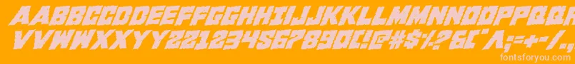 Kcommandorotal Font – Pink Fonts on Orange Background