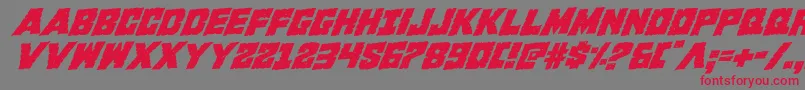 Kcommandorotal Font – Red Fonts on Gray Background