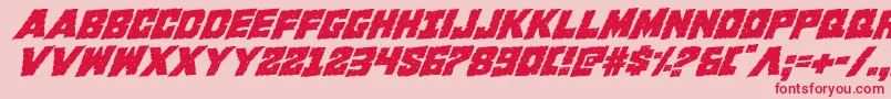 Kcommandorotal Font – Red Fonts on Pink Background