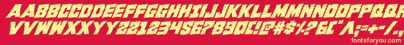 Kcommandorotal Font – Yellow Fonts on Red Background