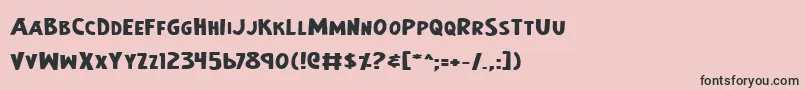EarthsMightiestBoldExpanded Font – Black Fonts on Pink Background