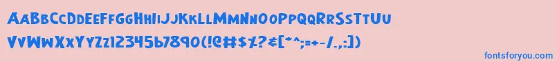 EarthsMightiestBoldExpanded Font – Blue Fonts on Pink Background