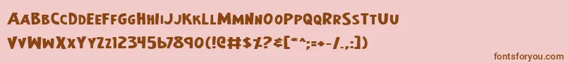 EarthsMightiestBoldExpanded Font – Brown Fonts on Pink Background