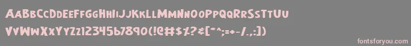 EarthsMightiestBoldExpanded Font – Pink Fonts on Gray Background