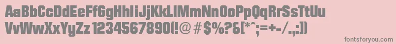 DiamanteserialHeavyRegular-Schriftart – Graue Schriften auf rosa Hintergrund