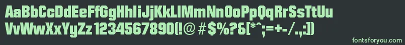DiamanteserialHeavyRegular Font – Green Fonts on Black Background