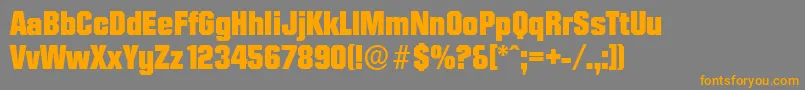 DiamanteserialHeavyRegular Font – Orange Fonts on Gray Background